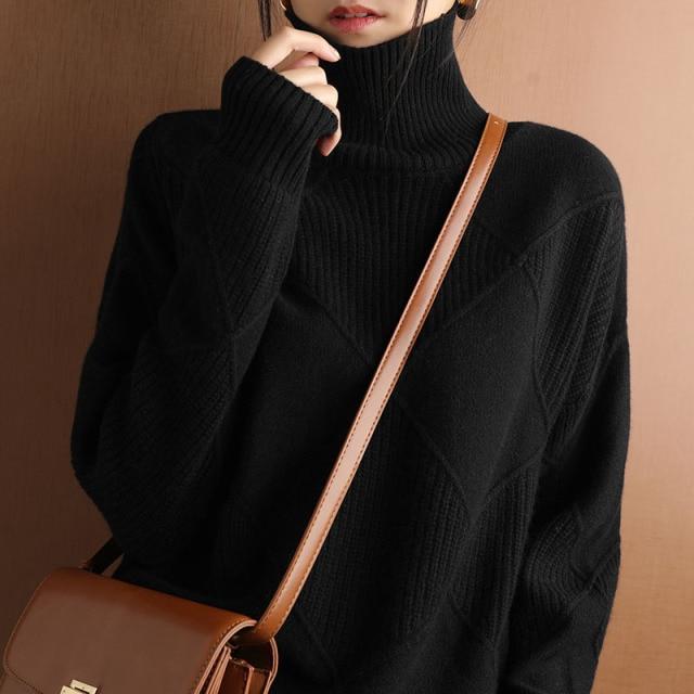 Women Oversize Cashmere Women's Turtleneck