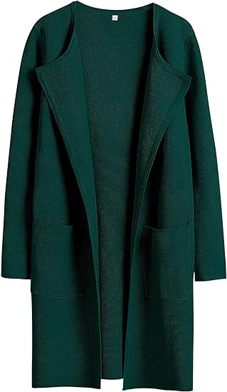 Boke Womens Knit Cardigan Sweaters Oversized Open Front Long Sleeve Lapel Casual Jacket 2023 Fall Coat Dressy Coatigan