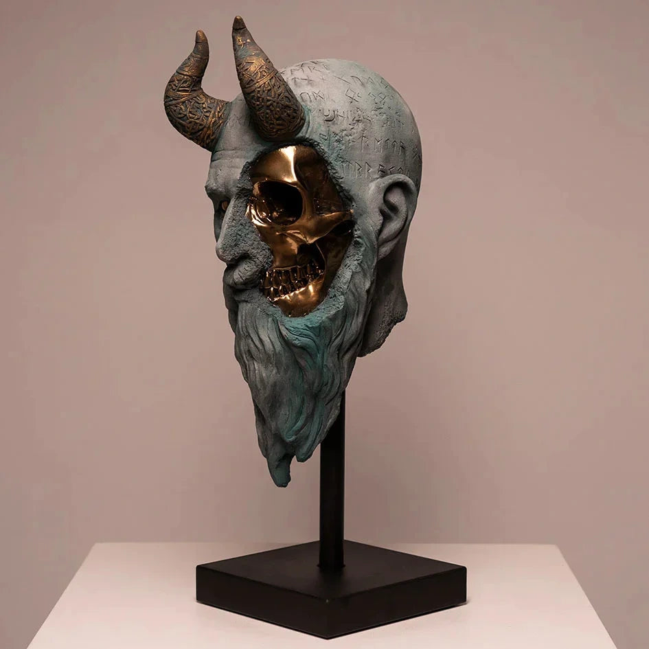 Mimir Skull Statue