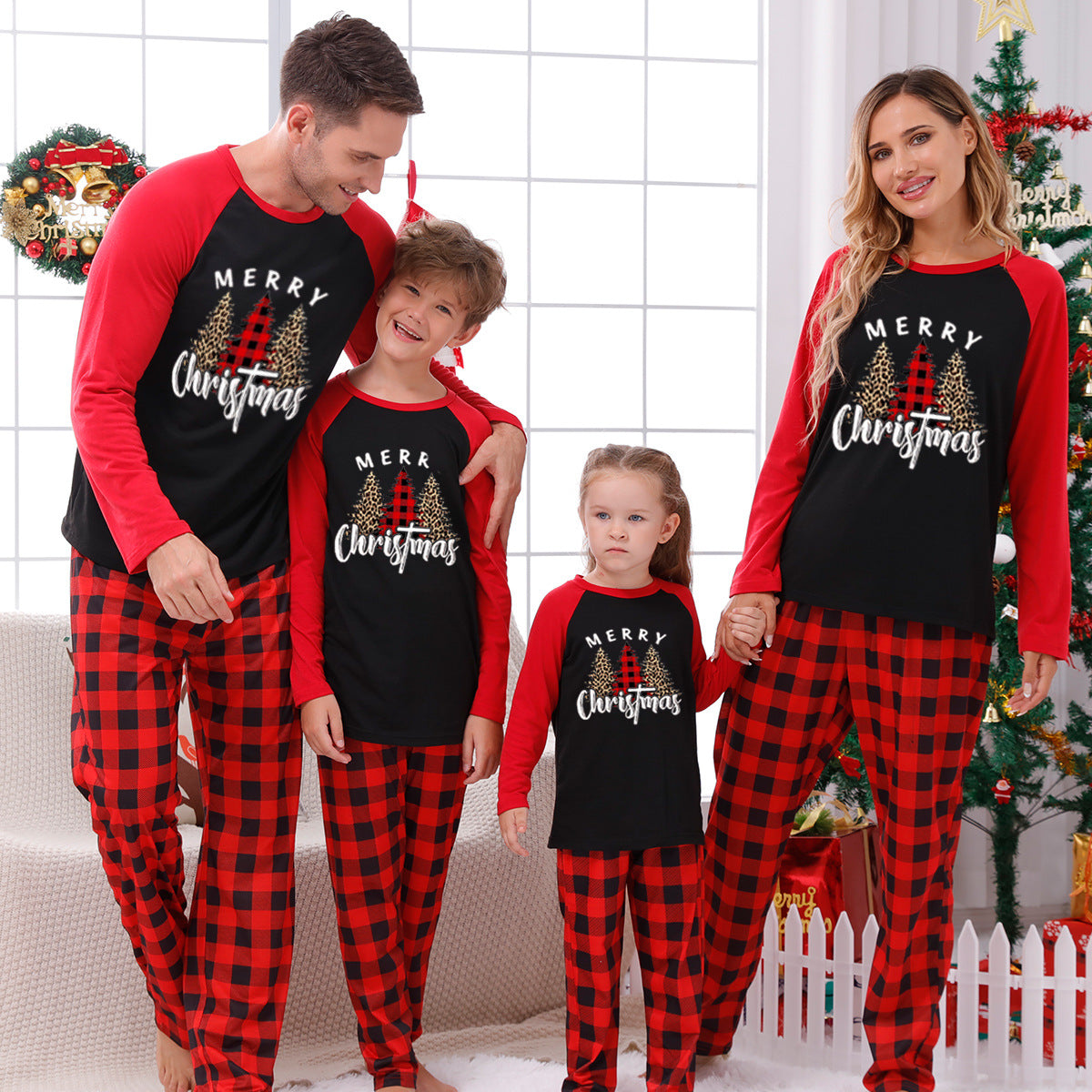 🎄 Early Christmas Pre-Sale -Christmas Elements Print Family Pajama Sets