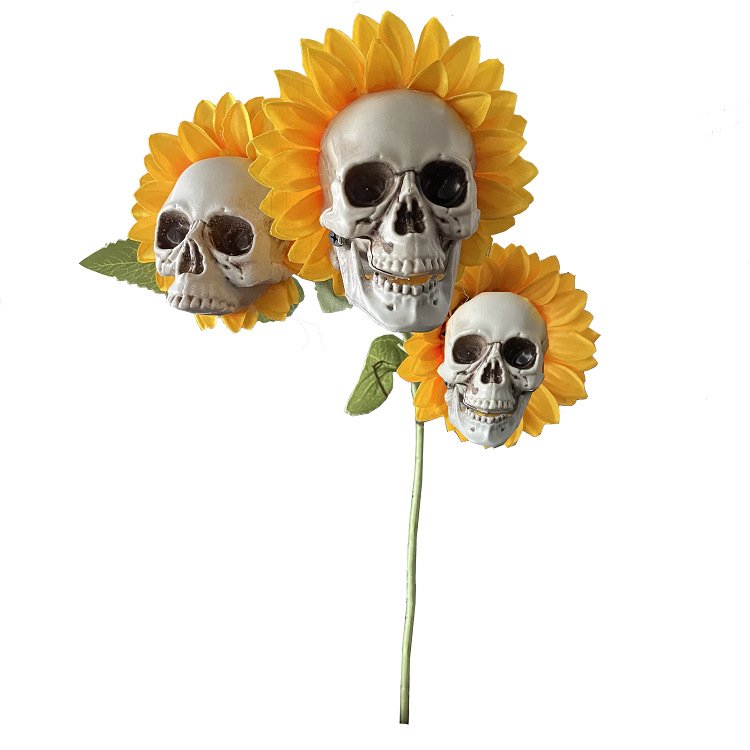 HALLOWEEN DECOR SKULL SUNFLOWERS🌻