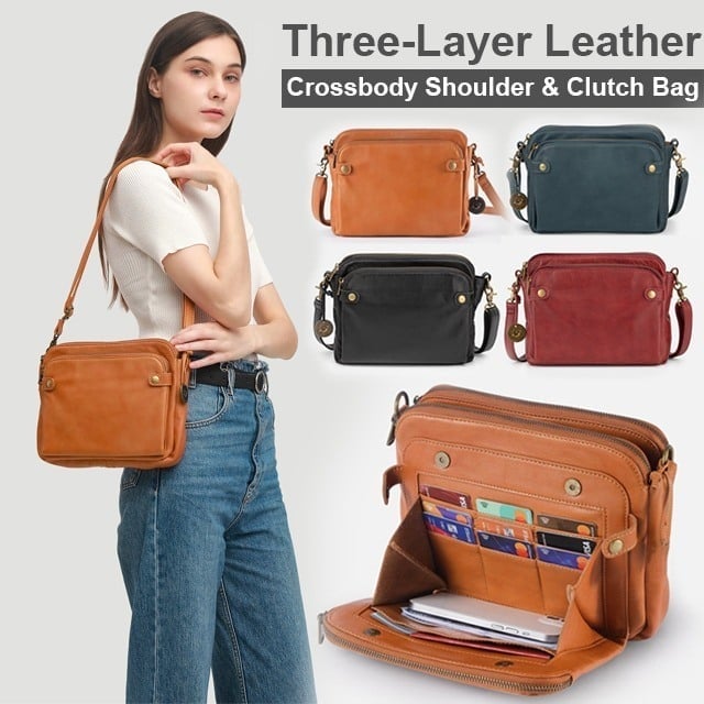 🔥Crossbody Leather Shoulder Bags and Clutches