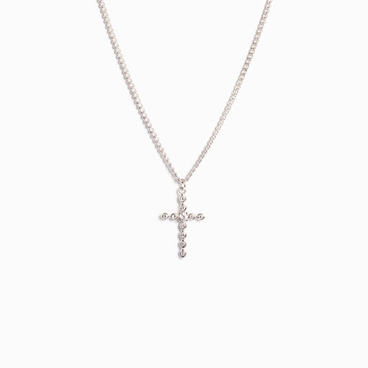 Faith Over Fear Pods Cross Necklace