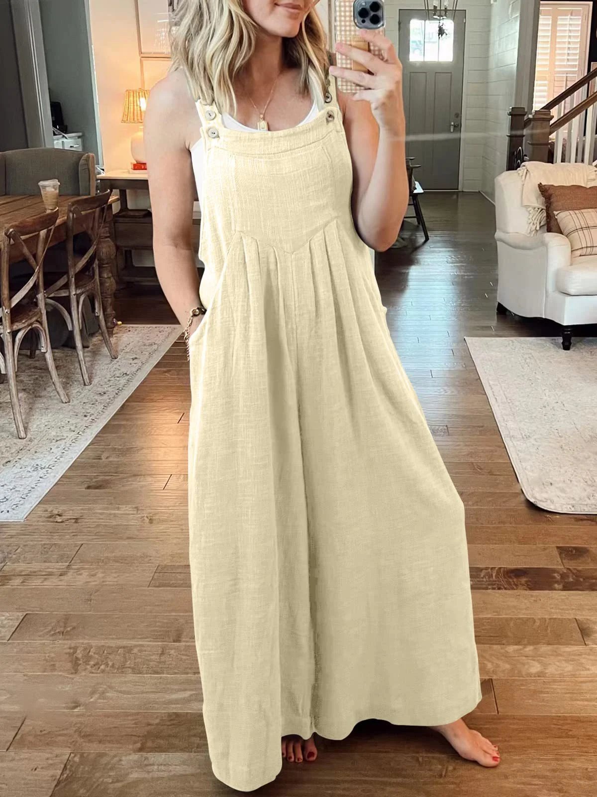 2023 HOT SALE PLUS SIZE WIDE LEG OVERALLS JUMPSUIT