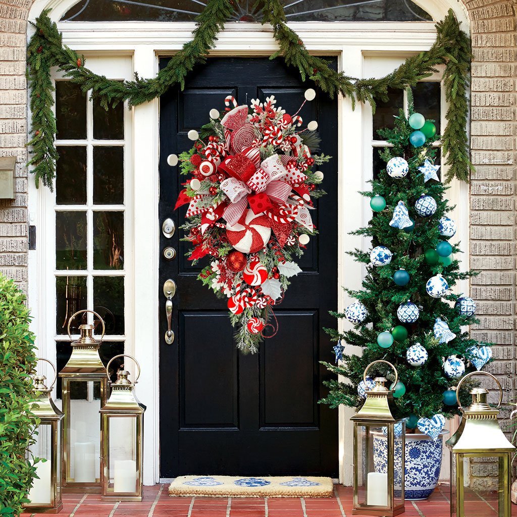 🔥Early Christmas Sale🍭Candy Cane Christmas Wreath🍭