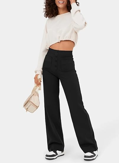 Women's Casual Straight Leg Pants High Waisted Stretchy Trousers——(Buy 2 free shipping)