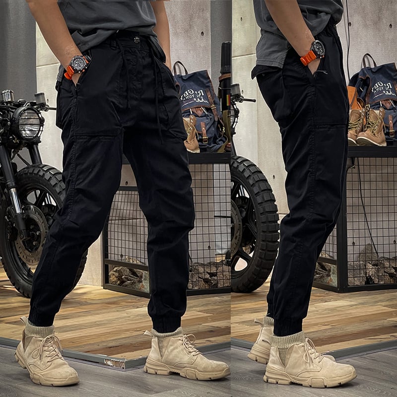 2023 SPRING MEN'S DISTRESSED SLIM FIT BIKER JEANS