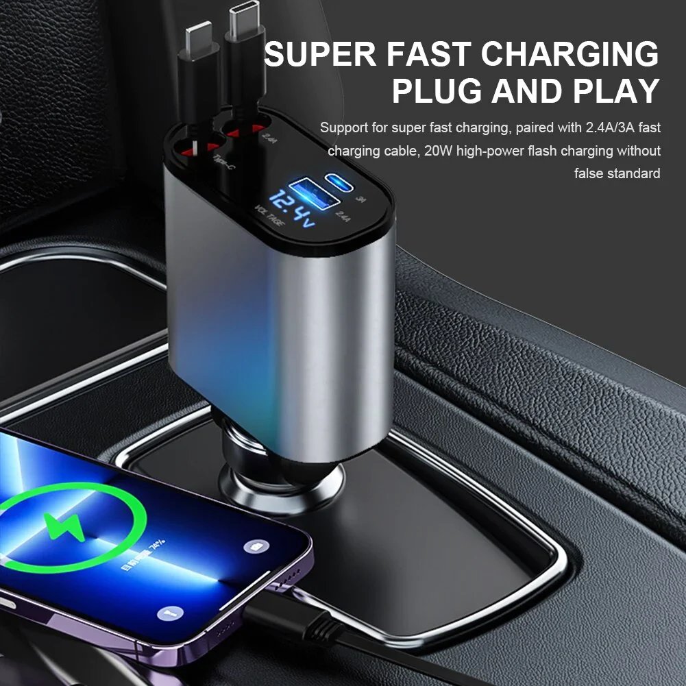 🔥Fast Charge Retractable Car Charger