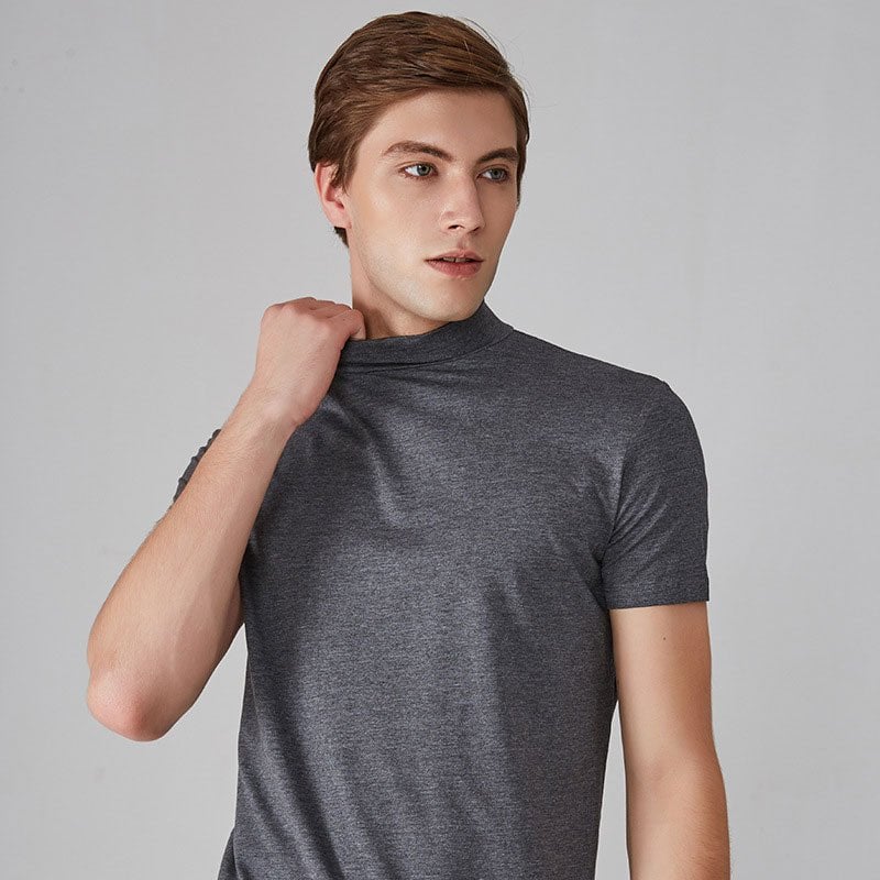 🔥Men's High Neck Slim Fit T-shirt🔥