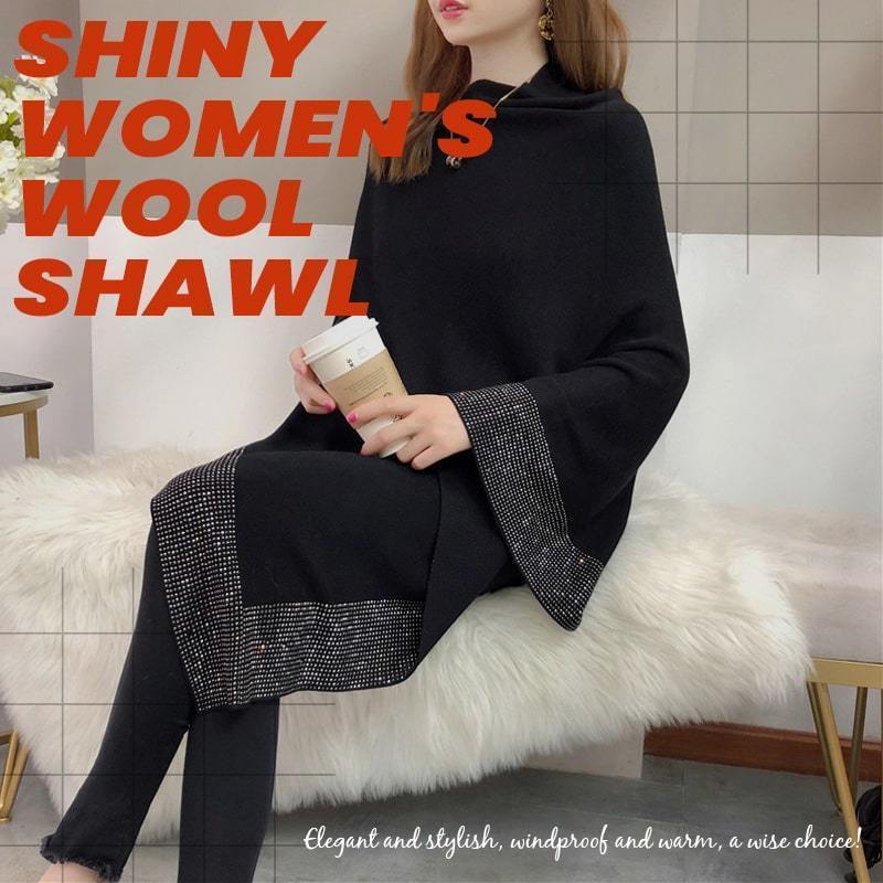 🔥Popular items for autumn and winter🔥Shiny Women's Wool Shawl