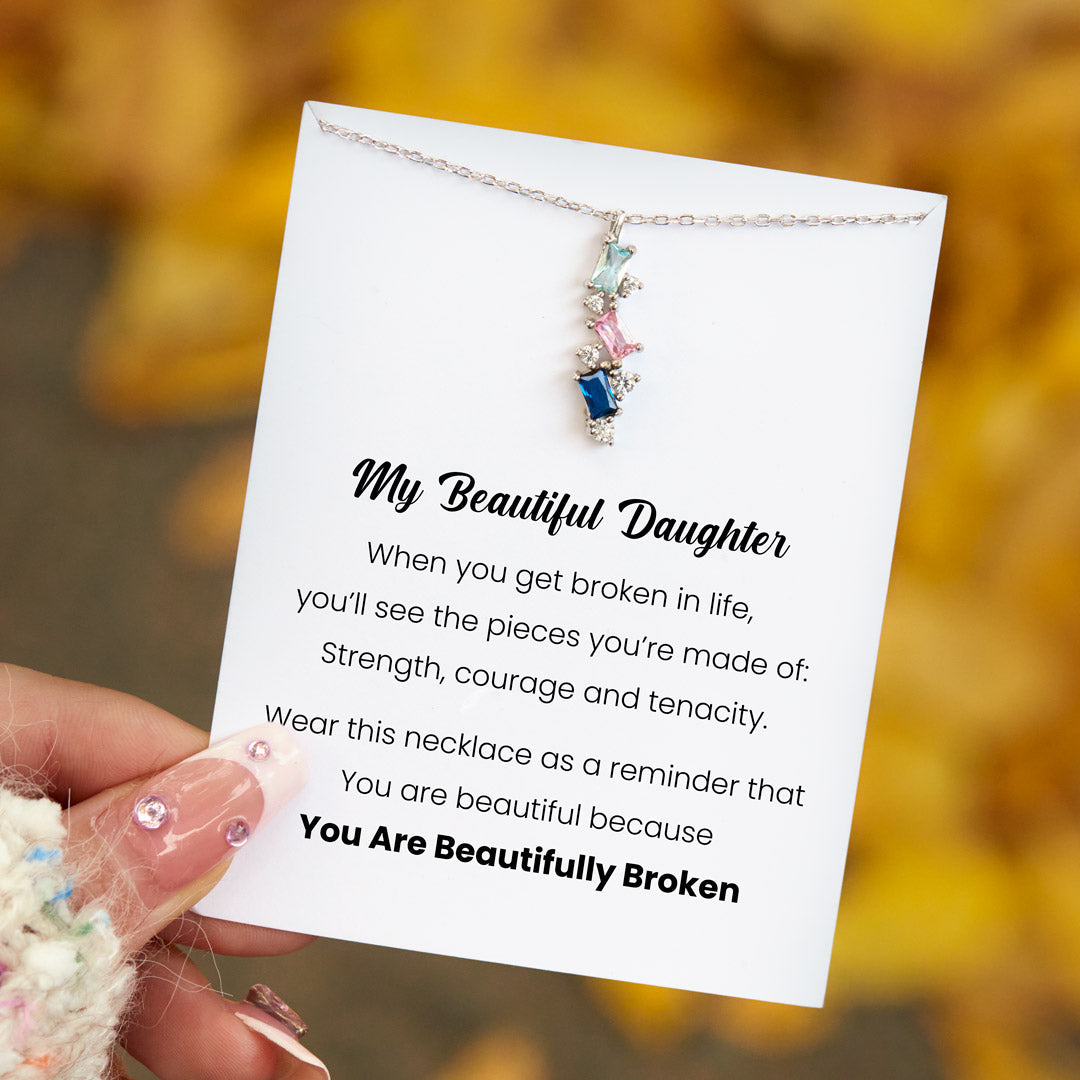 Beautifully Broken Baguette Cut Necklace