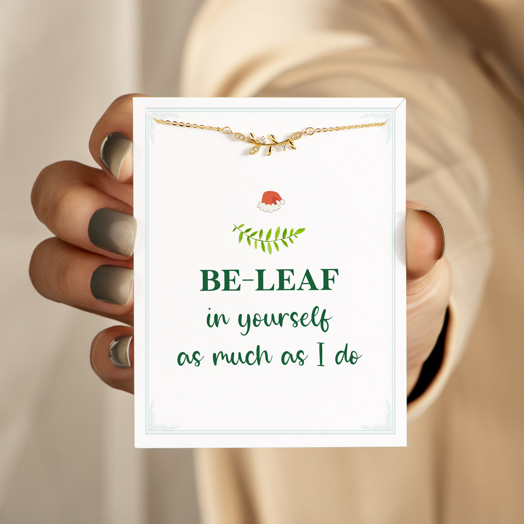 Be-Leaf In Yourself Leaf Necklace