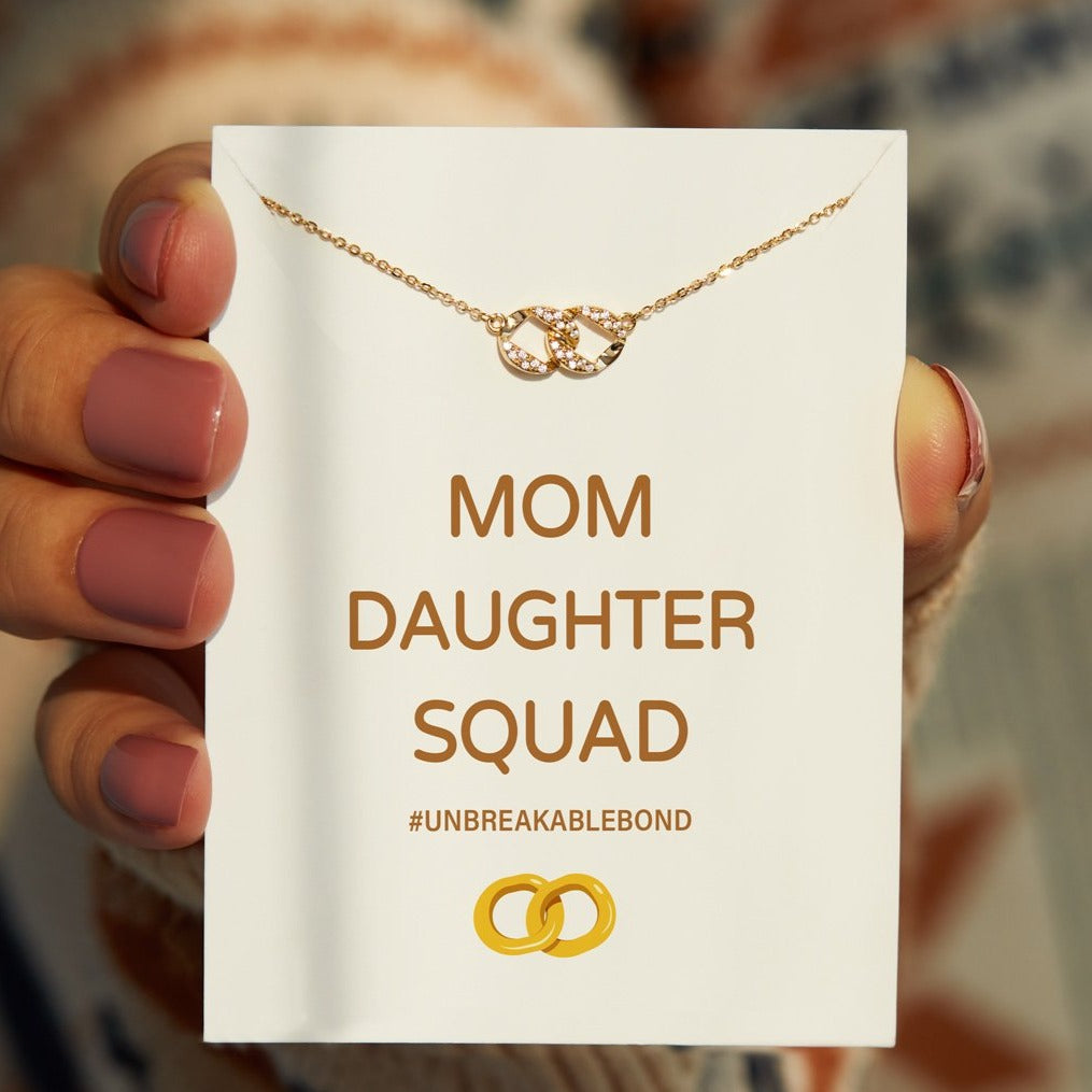 Mom Daughter Squad Interlocking Necklace